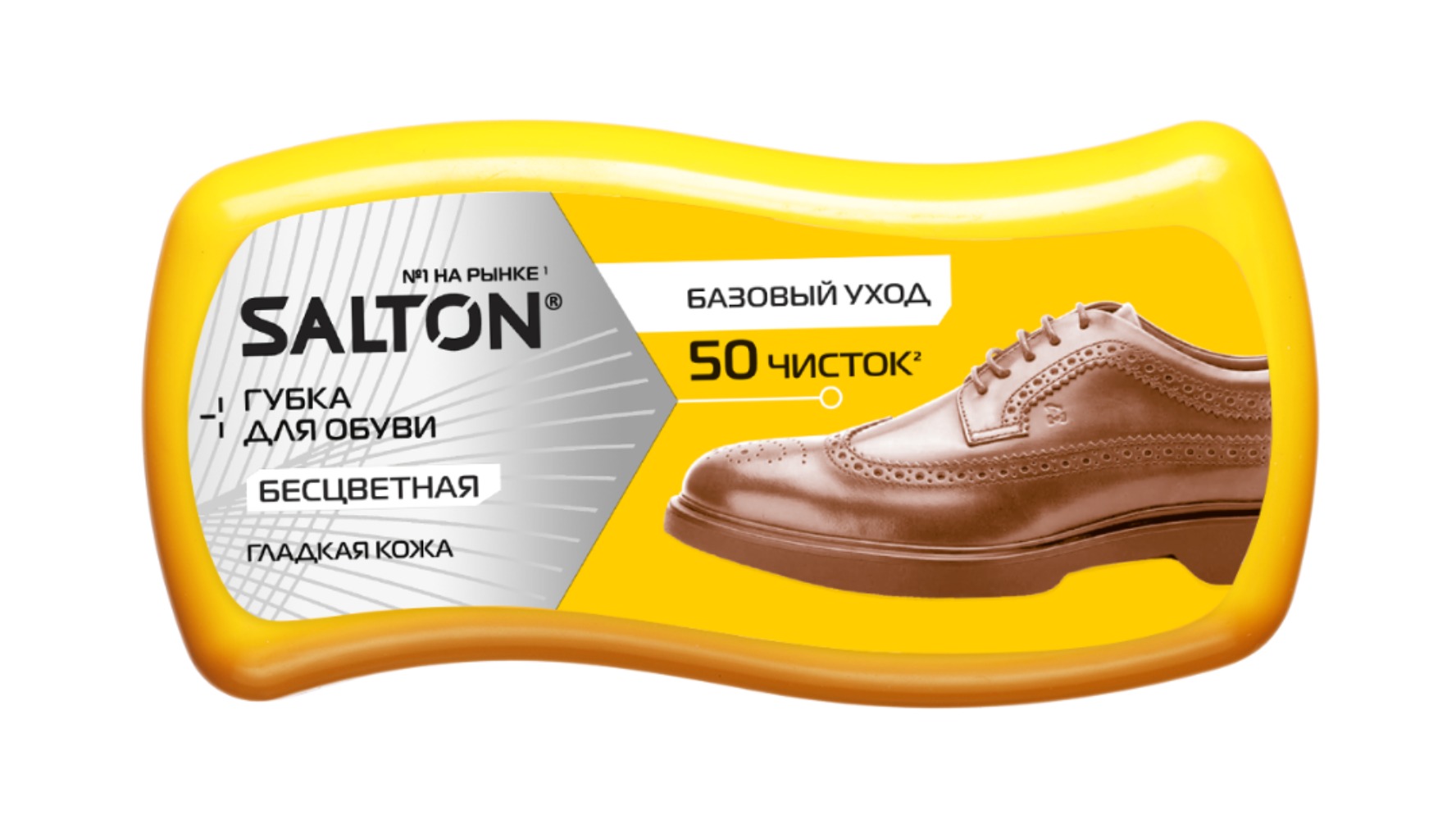 Salton Губка Волна для обуви из гладкой кожи бесцветный
