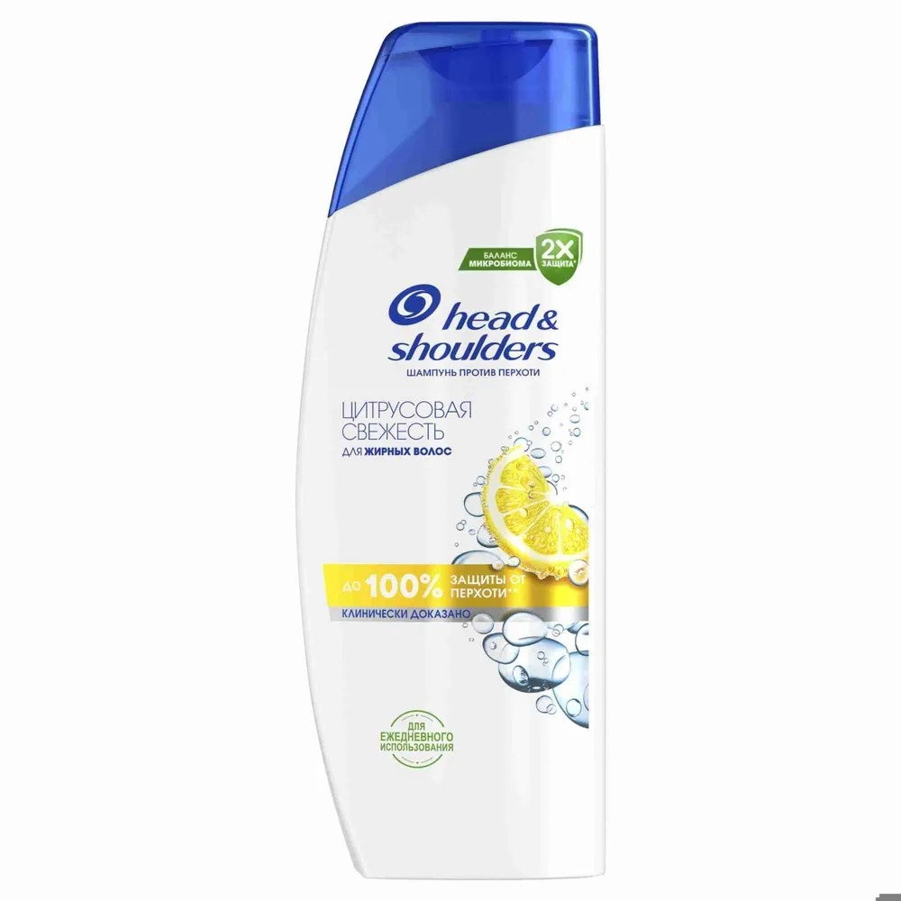 head & shoulders шампунь 180/200мл (цитрусовая свежесть)
