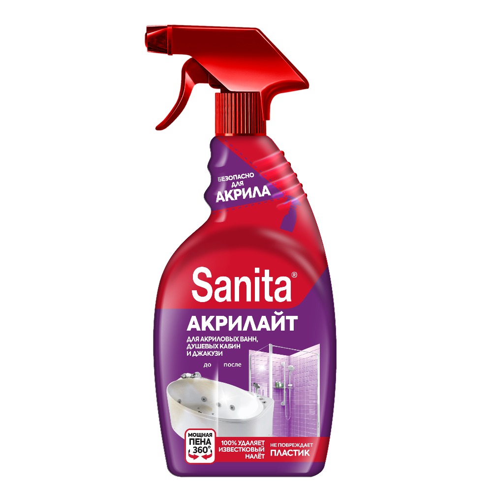 Санита Акрилайт средство для удаления известкового налета 500 мл Санита Акрилайт средство для удаления известкового налета 500 мл