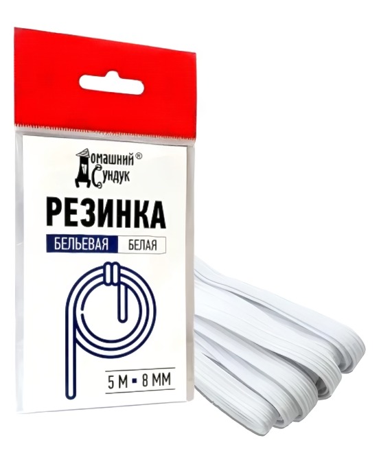 "ДС" Резинка бельевая D-8мм L-5м белая ДС-358