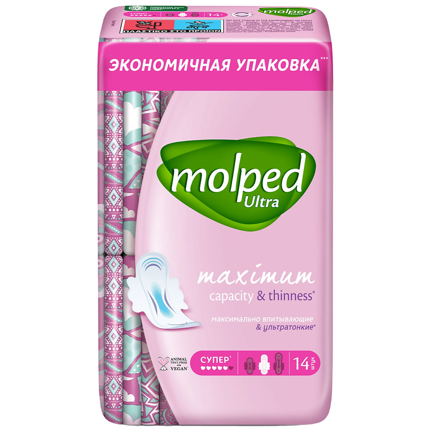 MOLPED ULTRA Прокладки с крылышками Супер 14шт