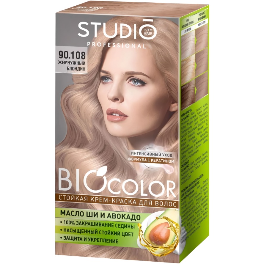 Biocolor крем-краска стойкая для волос 115мл (90.108, жемчужный блондин)