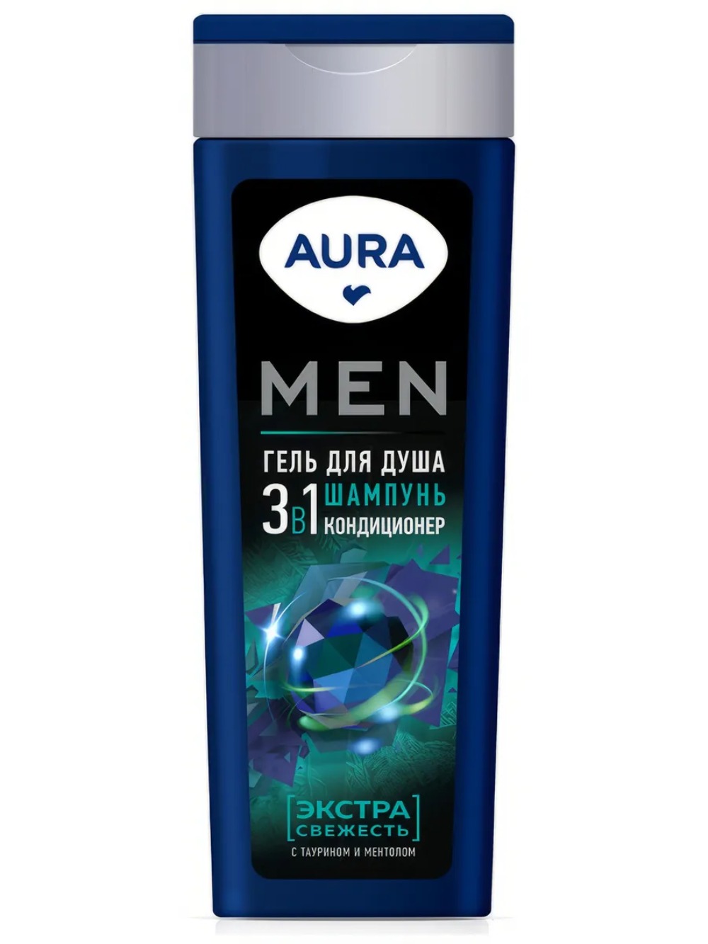 Aura Men Гель для душа 3в1 380мл (Экстра свежесть)