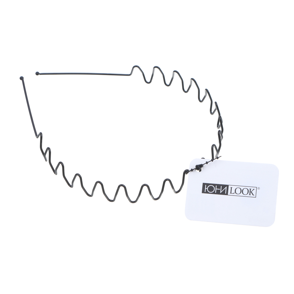 Ободок для волос ЮНИLOOK, 0,5-1,7см, металл, 3 дизайна, ACS-103