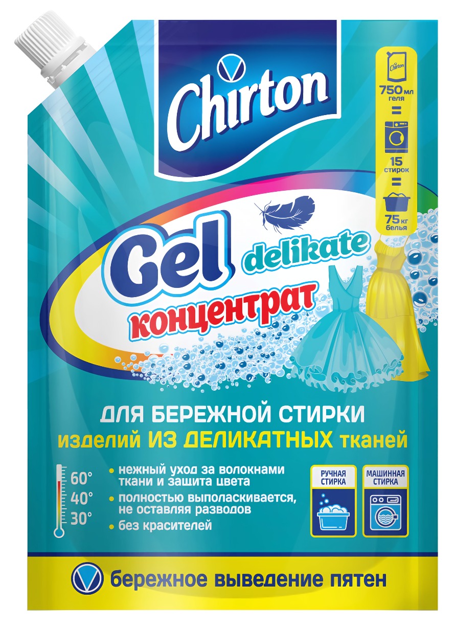 Чиртон Гель д/стирки изделий из деликатных тканей 750мл