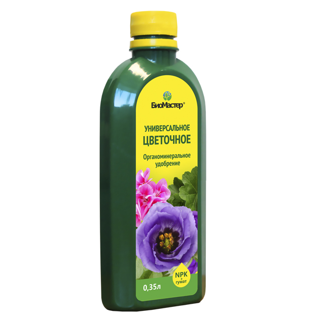 Биомастер комплесное удобрение Универсальное для всех видов цветов 0,35л