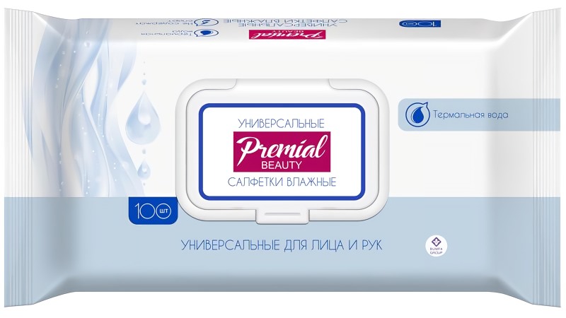 Premial Natural Салфетки влажные универсальные 100шт