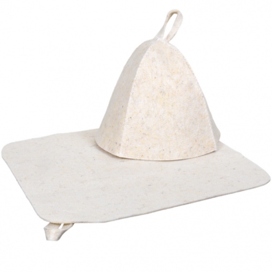 HotPot  Набор из двух предметов (шапка ,коврик) белый 41217