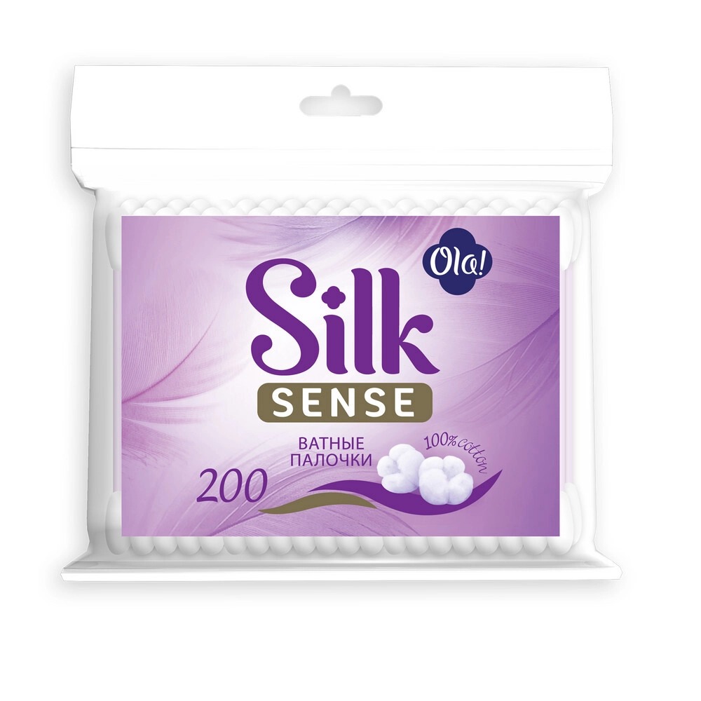 Ola ватные палочки Silk Sense 200шт пакет