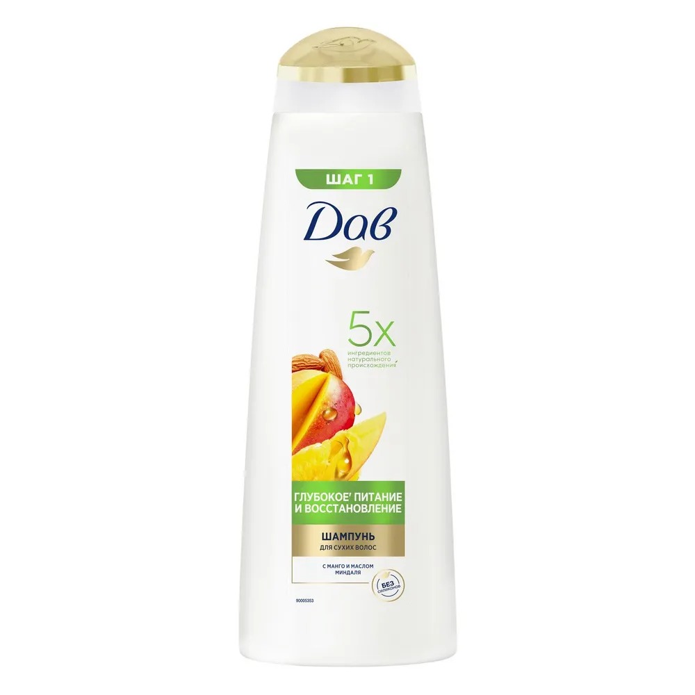 DOVE шампунь Глубокое питание и восстановление манго 380мл