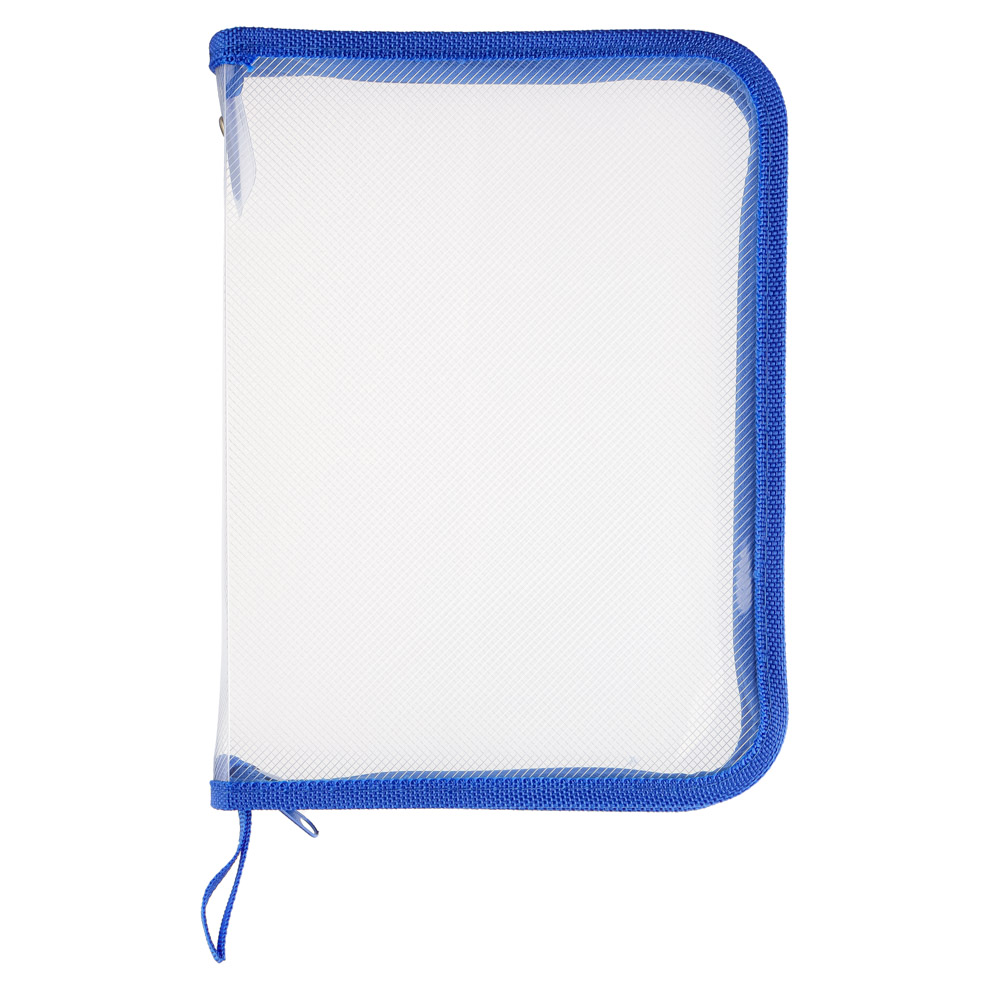 Папка для тетрадей А5, на круговой молнии, 450мкм, ПВХ, 3 цвета молнии