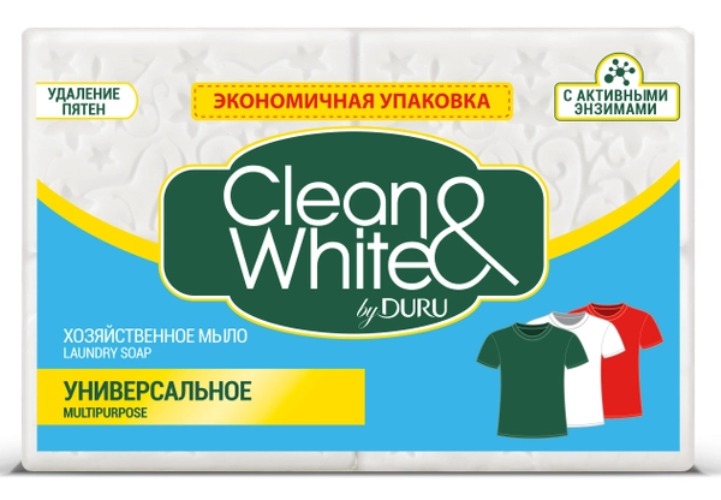 Duru Clean&White хозяйственное 4х125гр без отдушки S-2143