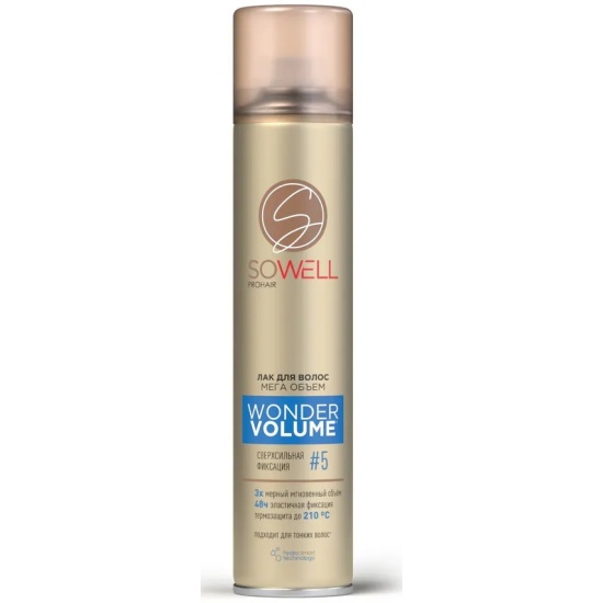 SoWell лак для волос Wonder Volume мега объем от корней  сверхсильной фиксации 300 мл