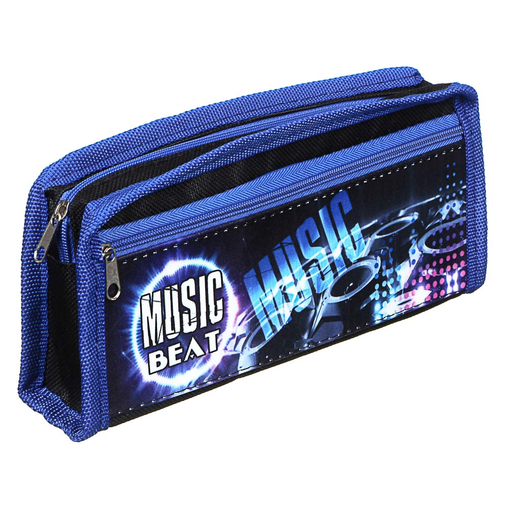 МЬЮЗИК БИТ Пенал мягкий прямоугольный 21х9х4,5см 