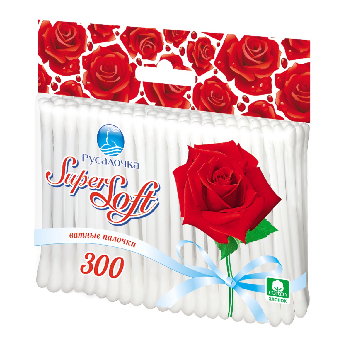 Ватные палочки Super Soft пакет зип 300шт