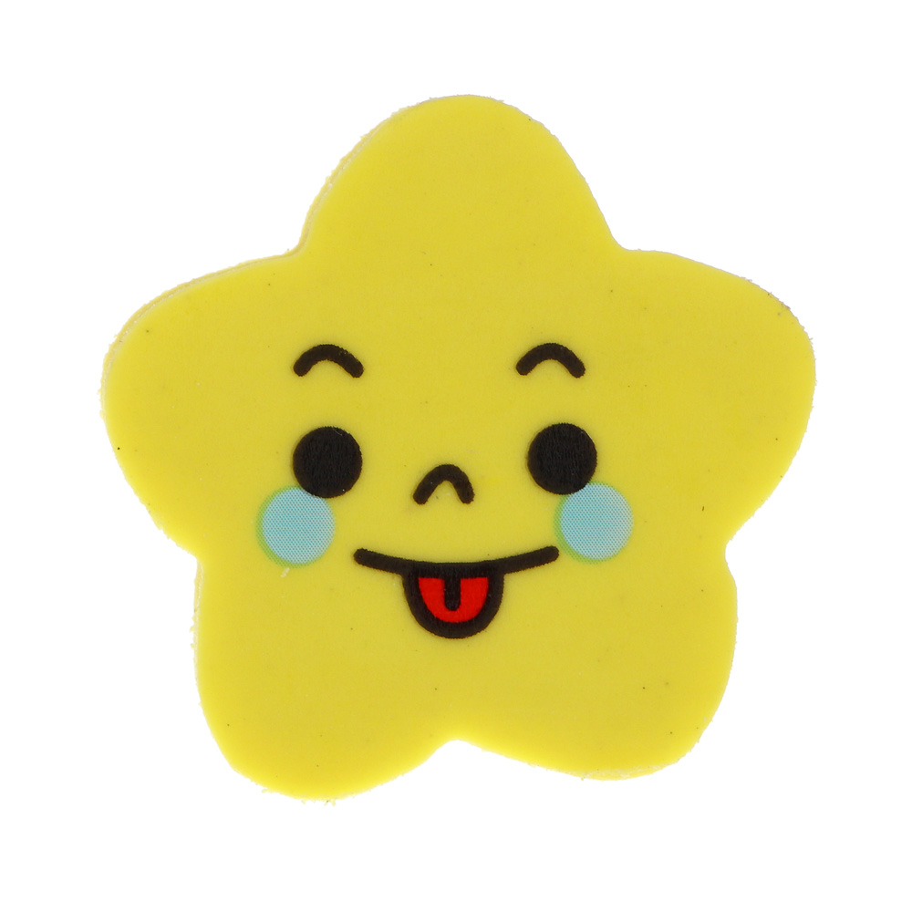 Ластик в форме звезды со смайлом