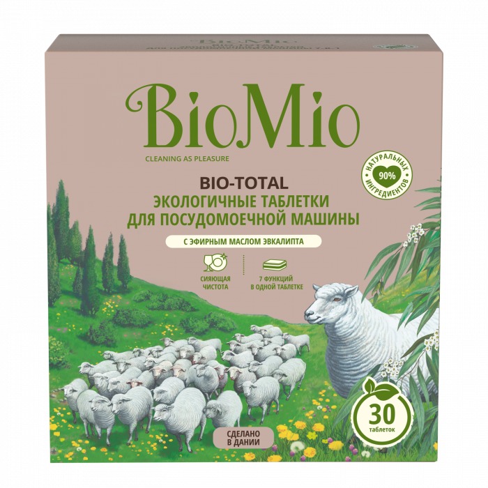 BioMio Bio-Total экологич.таблетки д/посуд.машины 7в1 с эф.маслом эвкалипта 30шт