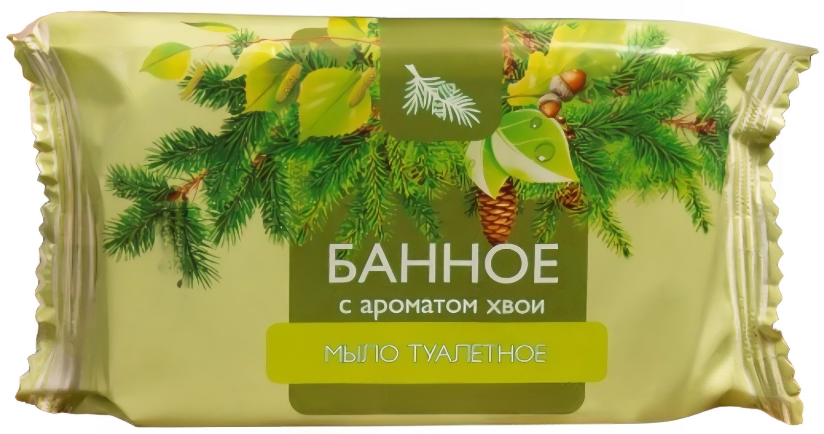 Мыло (Опт-Трейд) туалетное Банное с ароматом хвои в обертке 100гр