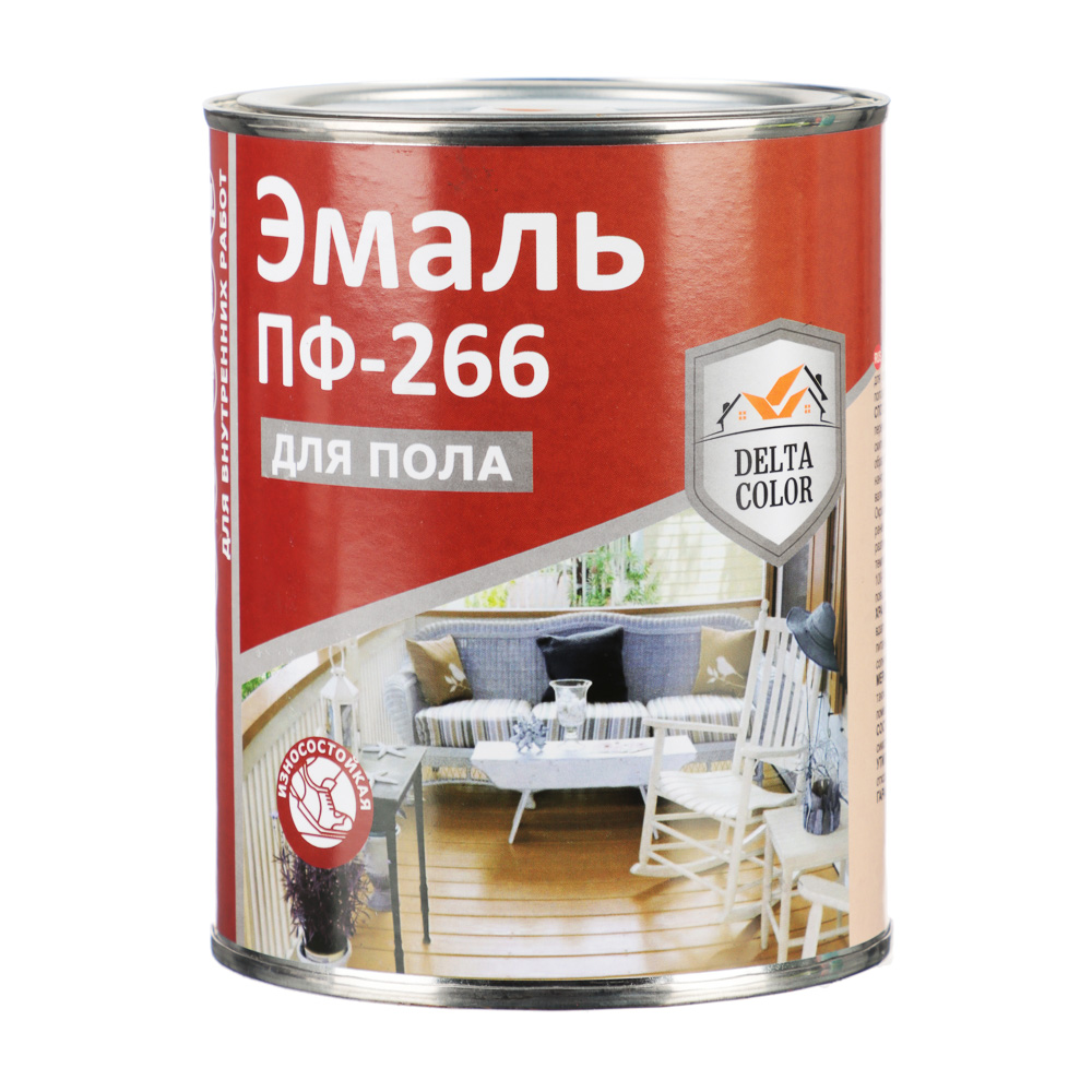 Delta Color Эмаль для пола ПФ-266 Красно-коричневая 800гр