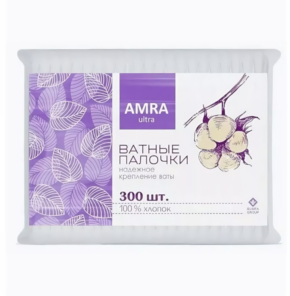 Amra ватные палочки пакет 300шт