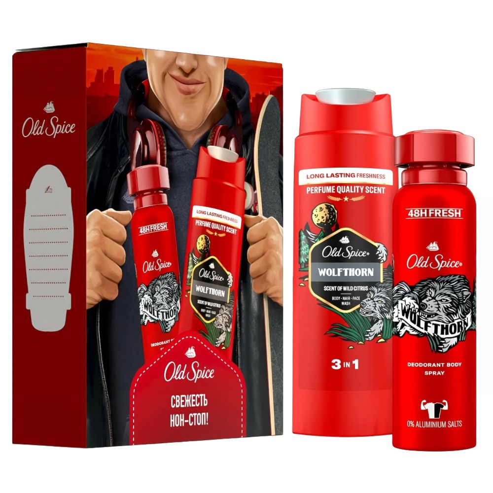 OLD SPICE Wolfthorn Аэрозольный дезодорант 150мл+гель для душа 250мл