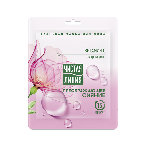 Чистая линия Фитосалон тканевая маска для лица Преображение 25гр