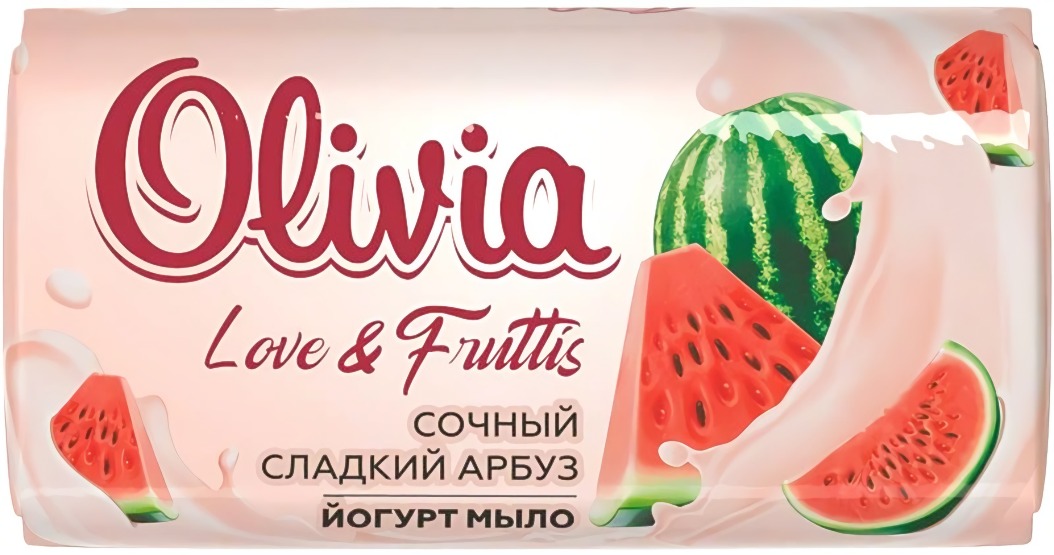 Olivia Love Nature & Fruttis Туалетное мыло 140г (Сочный сладкий арбуз)