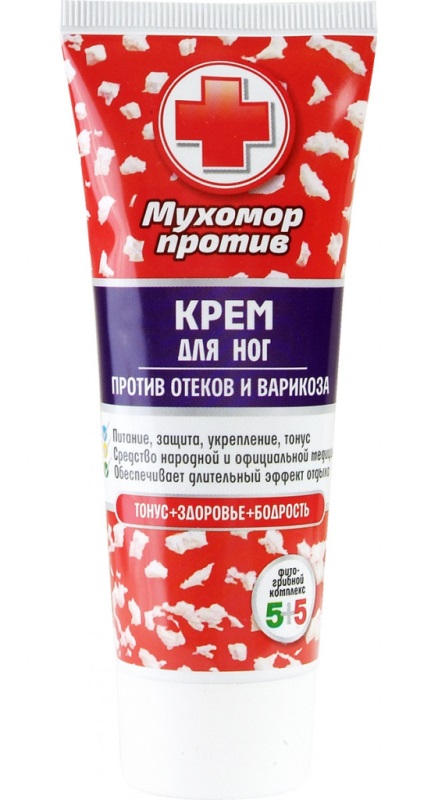 Мухомор против крем против варикоза, отеков и усталости для ног 75 мл Мухомор против крем против варикоза, отеков и усталости для ног 75 мл