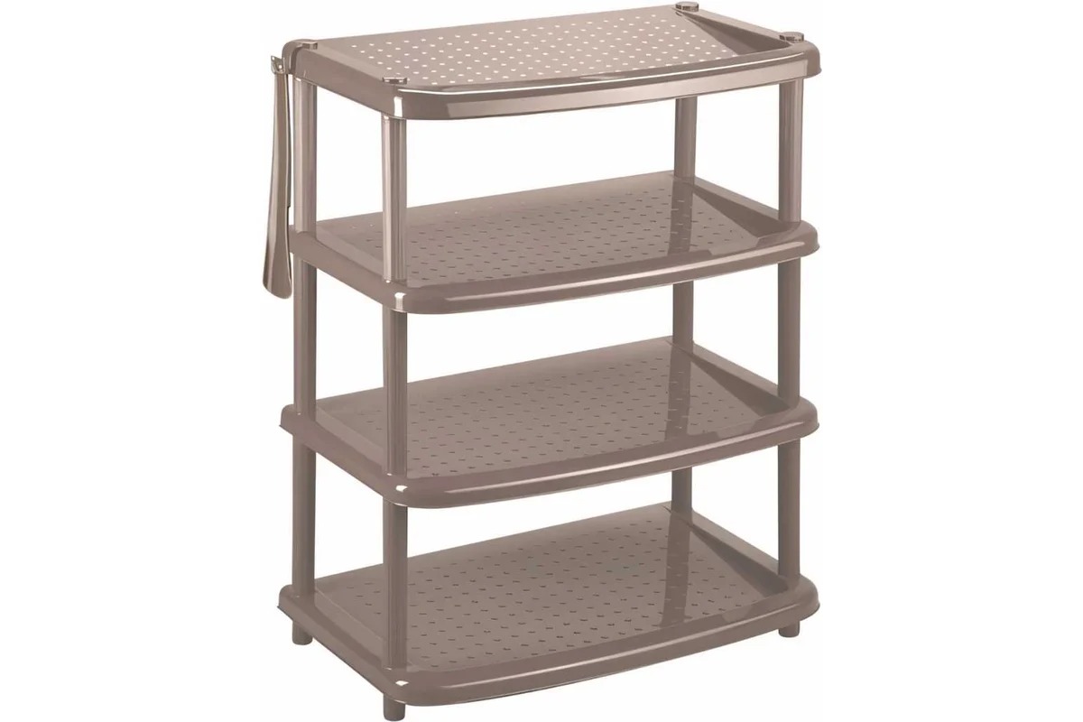 Этажерка для обуви "Паола" 4 полки коричневая 4312400