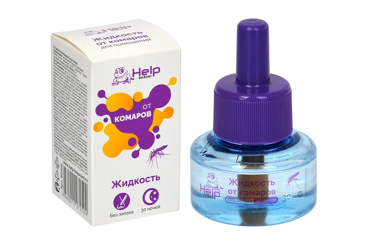 Help Жидкость от комаров 30 ночей инсектицидная 30мл 80500