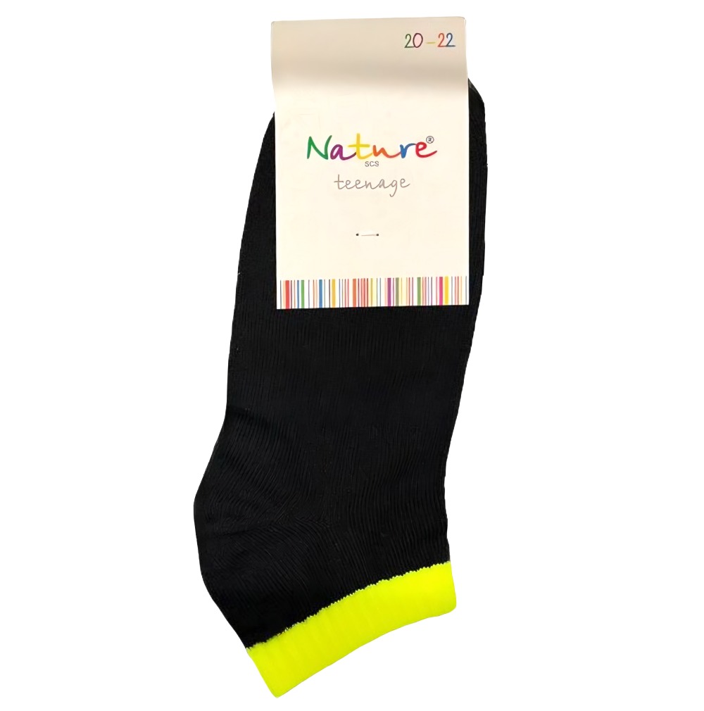 Носки детские яркая резинка черные,серые укороченные демисезон арт.911д р20-22