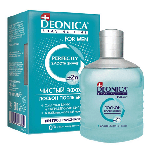 Deonica for men Лосьон после бритья Чистый эффект 90 мл