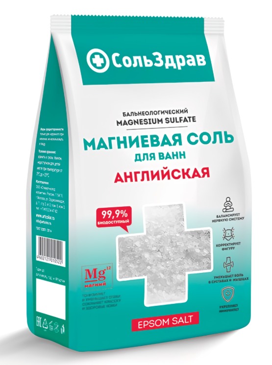 СольЗдрав Магниевая соль для ванн "Английская" 800гр