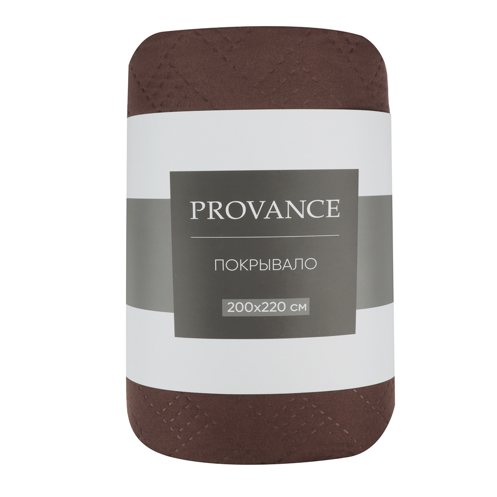PROVANCE Покрывало стеганое однотонное 200х220см, 100% полиэстер, бежевый