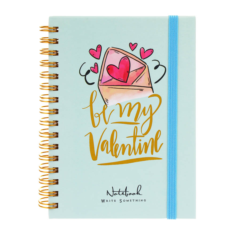 Записная книжка на спирали, А6, 96л, "Сердца", 4 диз