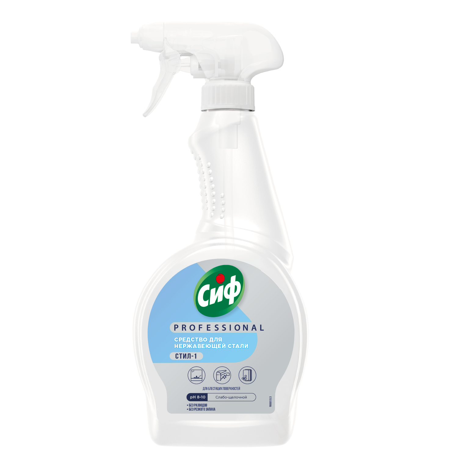 Сиф Профессионал чистящее средство для стекол и блестящих поверхностей 500мл
