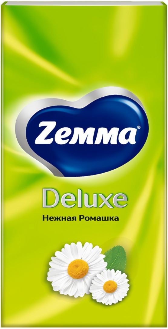 Зева/Земма носовые платочки Deluxe ромашка 10штx10