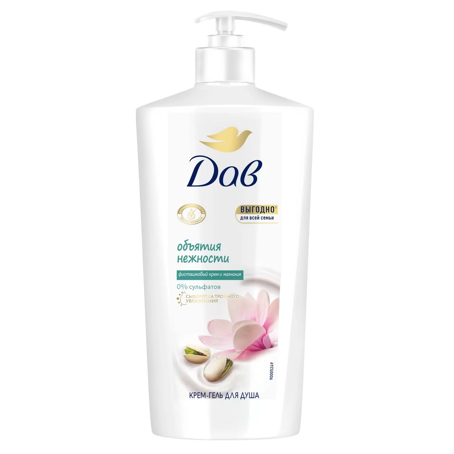 Dove крем-гель для душа для Всей семьи Фисташковый крем и Магнолия 610мл