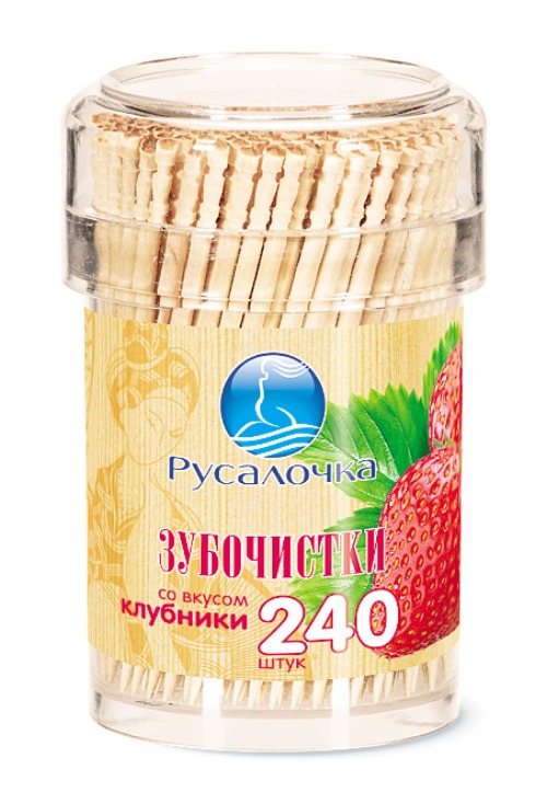 Зубочистки ароматизированные 240шт круглая упаковка