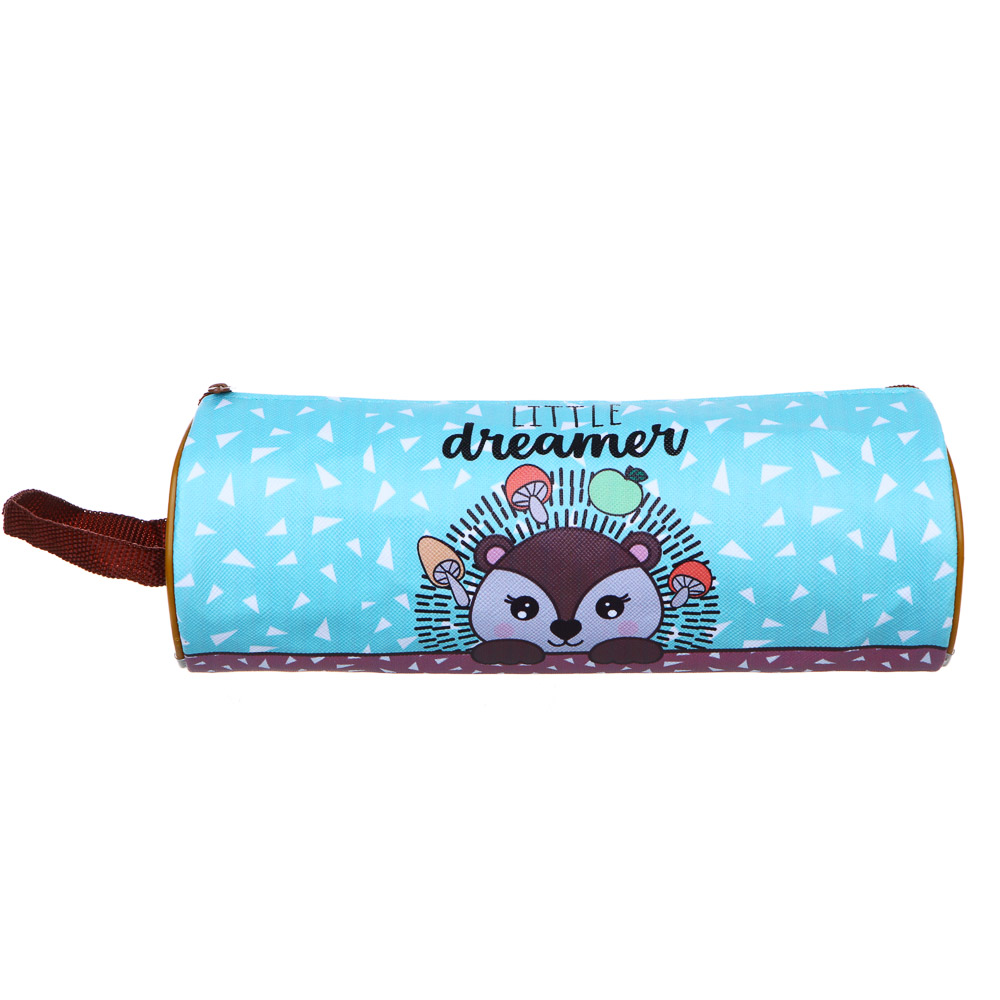 ЕЖИК Пенал мягкий круглый с антисминаемым вкладышем