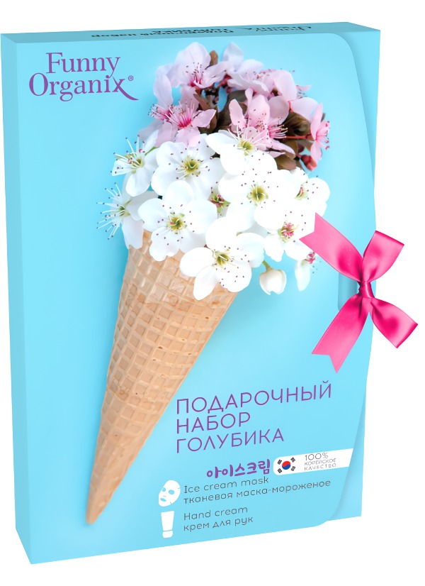 Funny Organix  ПН голубика( тканевая маска-мороженое25г + крем для рук суперувлажнение 30мл)