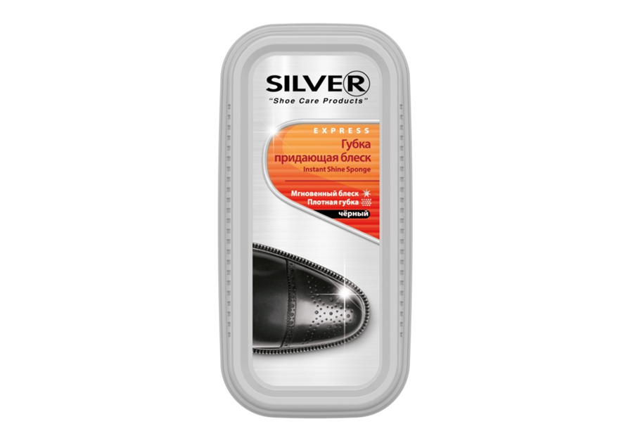 Silver губка для блеска широкая черная PS2102-01