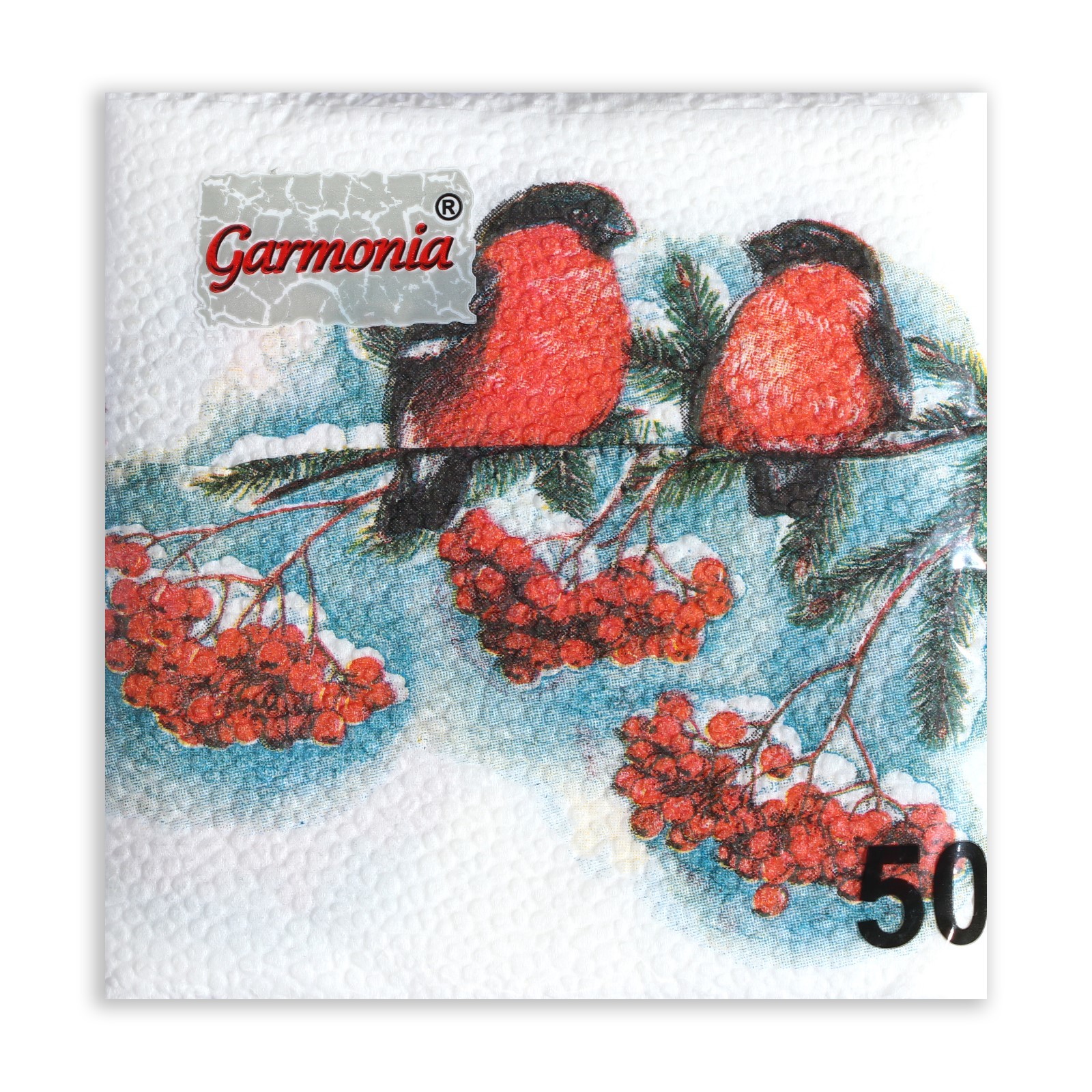 Салфетки "Гармония цвета" 50л многоцветие НГ 24*24 Шампанское