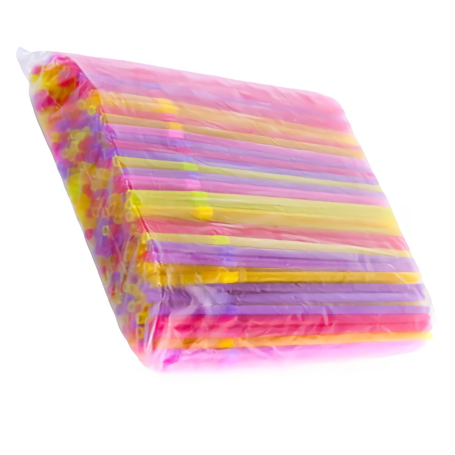 Соломка  "Для коктейля" 21см. с гофрой цветн. 250шт.