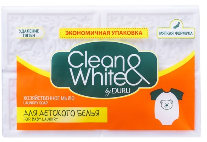 Duru Clean&White мыло хозяйственное детское 4*120гр 511566