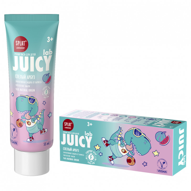 Juicy зубная паста детская укрепляющая с гидроксиапатитом "Арбуз" 55мл