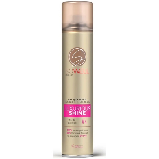 SoWell лак для волос Luxurious Shine роскошный блеск сильной фиксации 300 мл