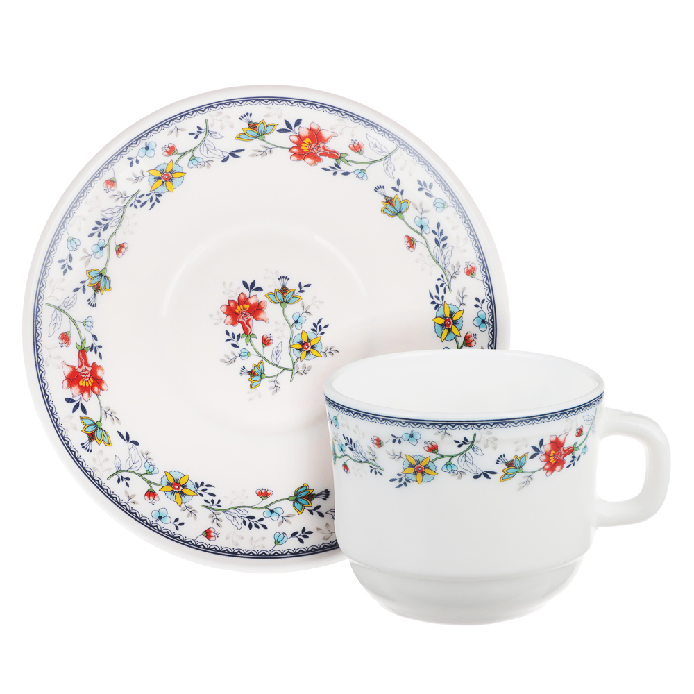 MILLIMI Виола Чайная пара (чашка 250мл,блюдце 15см) 21001