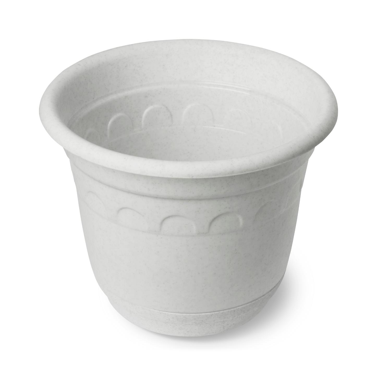 Горшок Колывань 6.7л д26см мрамор с поддоном С95М