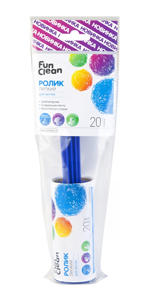 (А) Fan Clean Ролик липкий для чистки 20 слоев